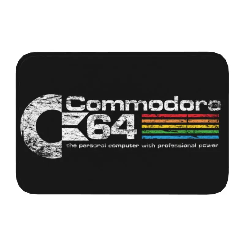 Personalized Commodore 64 Amiga Doormat Mat Anti-Slip Computer C64 Logo Bath Kitchen Bedroom Rug Carpet 40*60cm