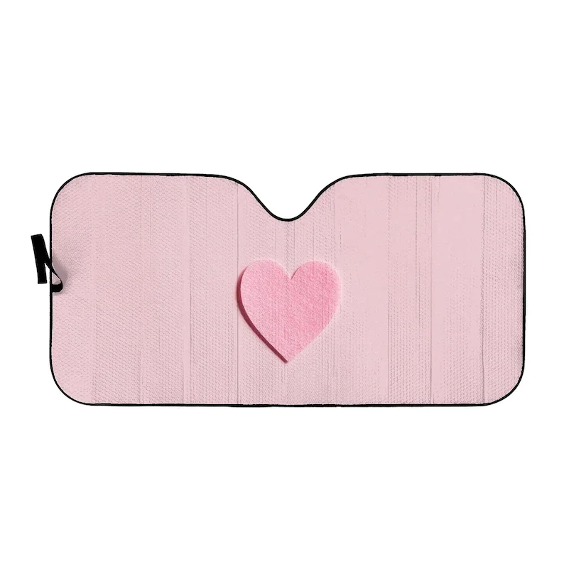 Windshield Sunshade,  Vehicle Sunblocker, Pink Car Decor Pink Car Accessories Gift PInk Sun Shade