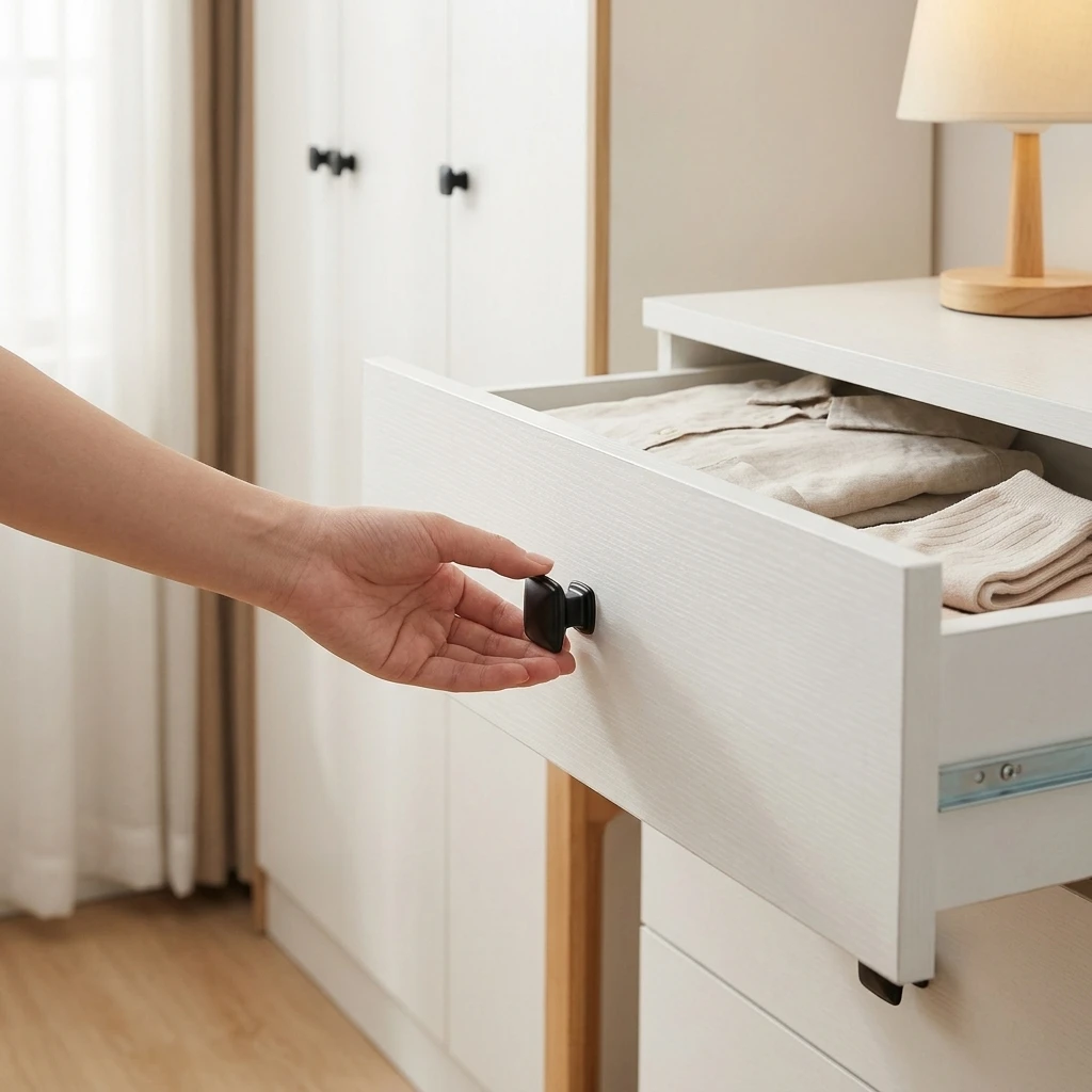 Cabinet Door Handles Black Matte Drawer Pulls For Kitchen Bathroom Wardrobe Furniture With Rust Proof Anti Fingerprint Finish