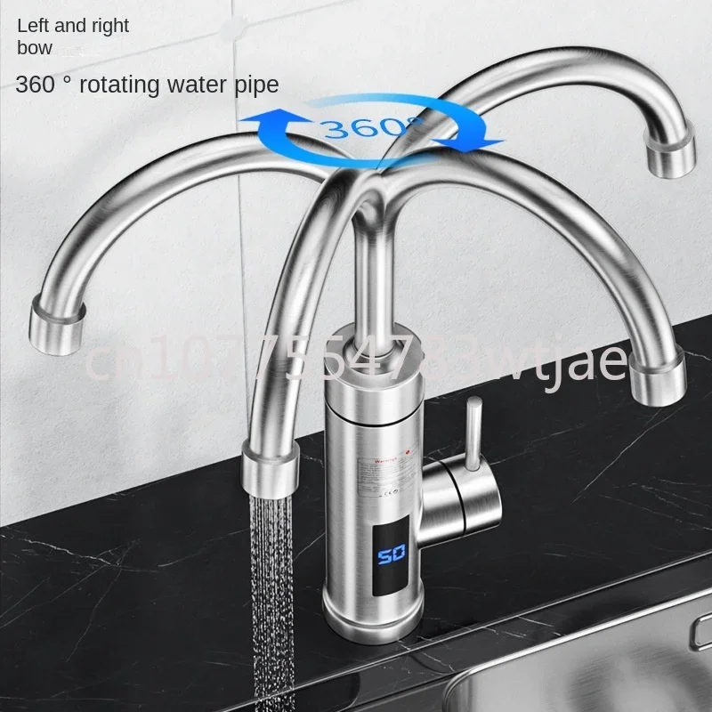 Household kitchen stainless steel faucet with three second quick hot water faucet, dual-purpose for both hot and cold use