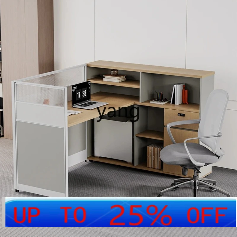 LTT simple modern office multi-person station staff station six-person screen station card holder