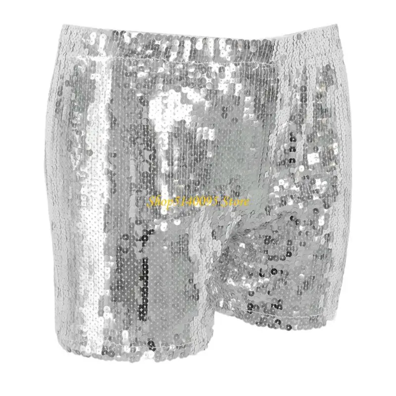 شورتات الترتر للسيدات DXAE وميض الهزات القصيرة المعدنية للأندية الهدايا