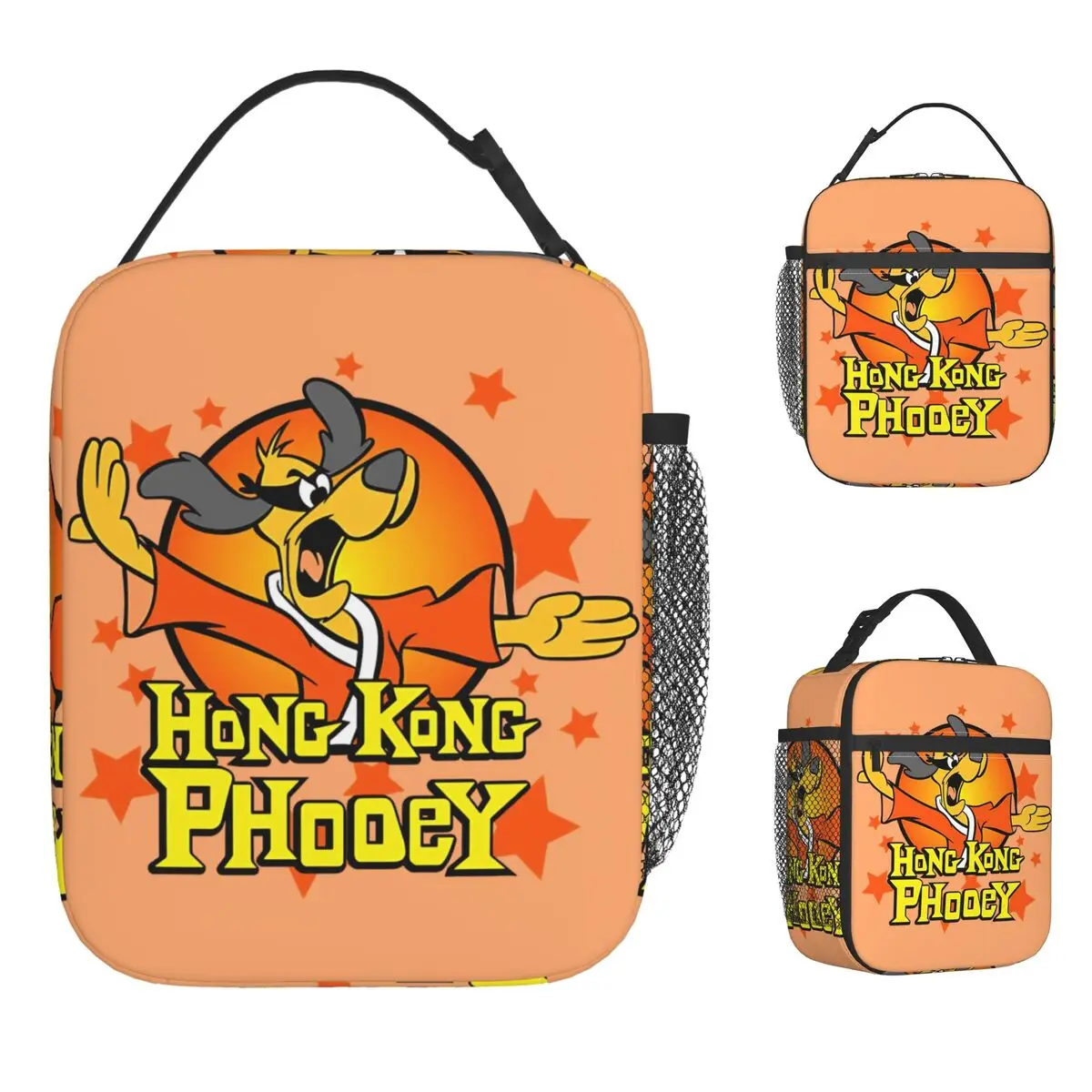 

Cartoon Hong Kong Phooey Lunch Bag Travel Lunch Box Casual Custom Thermal Tote Handbags Oxford Portable Zipper Cooler Bag