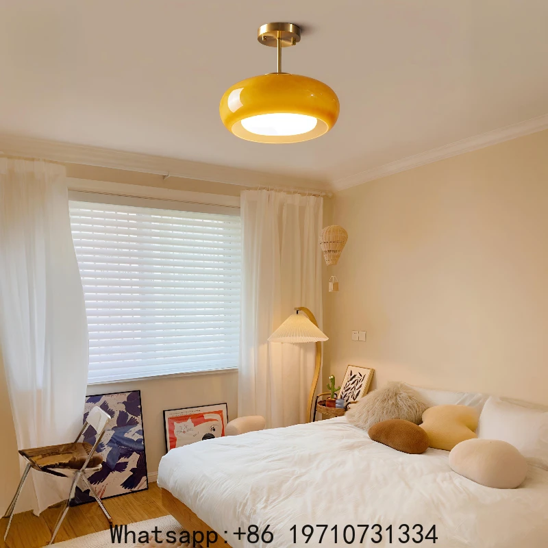 

Nordic Retro Glass Ball LED Ceiling Lights Applicable To Decoration Maison Bedroom Decoration Corridor Lighting Modern Luster