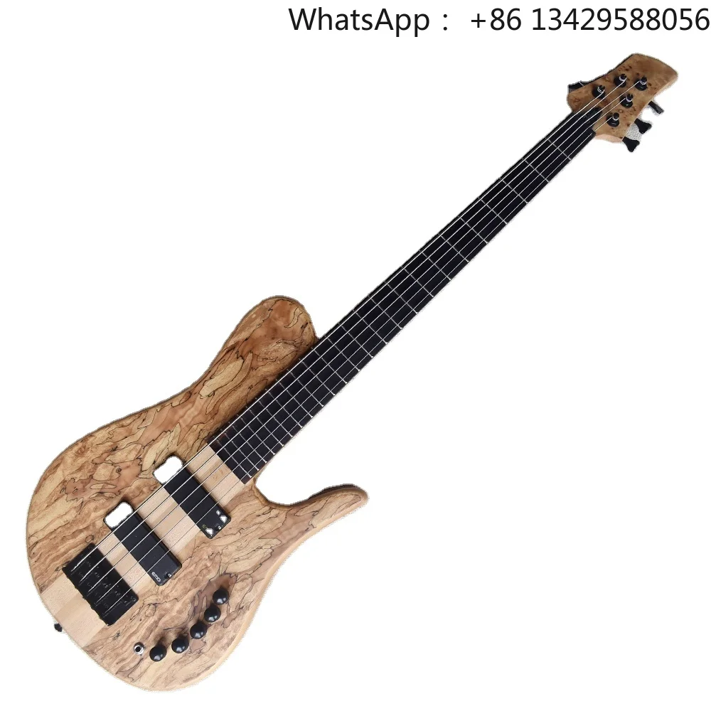 Flyoung 5 Strings Electric Bass Guitar Matte Finish Custom Guitar Ash Neck Through Body