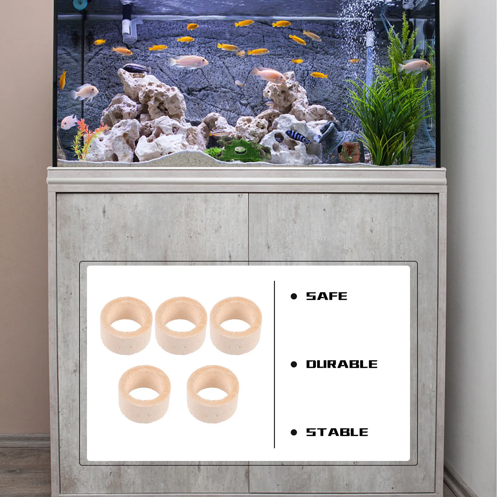 Aquarium Plant Rings - 5 قطع من حلقات تثبيت النباتات