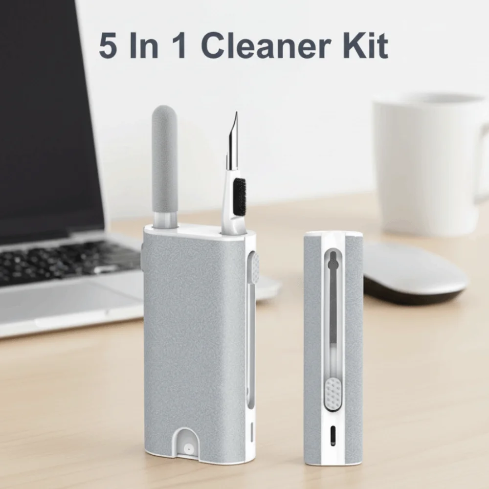 

5 in 1 Electronic Cleaning Set Portable Convenient Screen Cleaner Kit Lightweight Multipurpose Earphone Cleaning Pen Kit