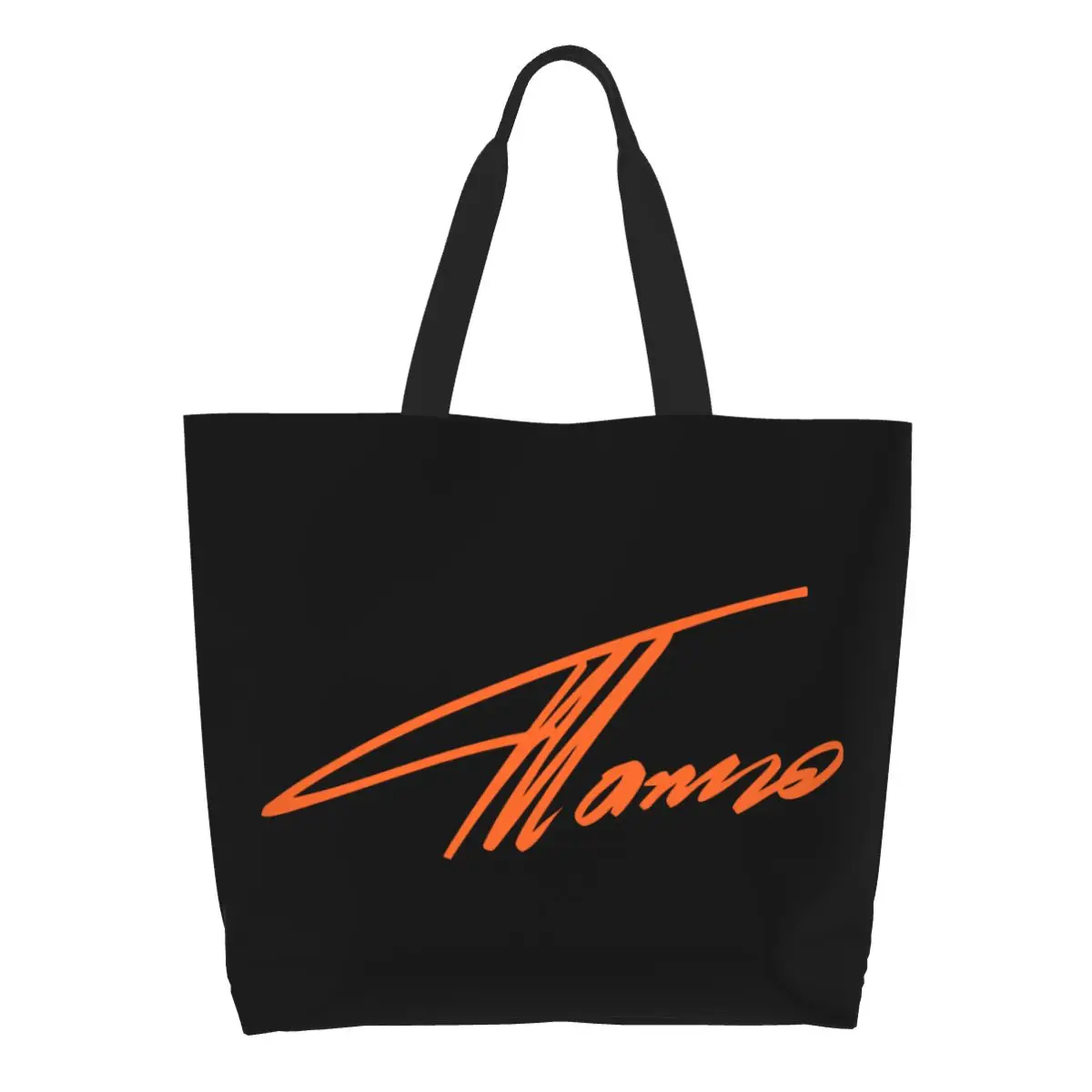 Fashion Orange Alonso Sports Car Shopping Tote Bag Reusable Fernando Motor Racing Canvas Groceries Shopper Shoulder Bag