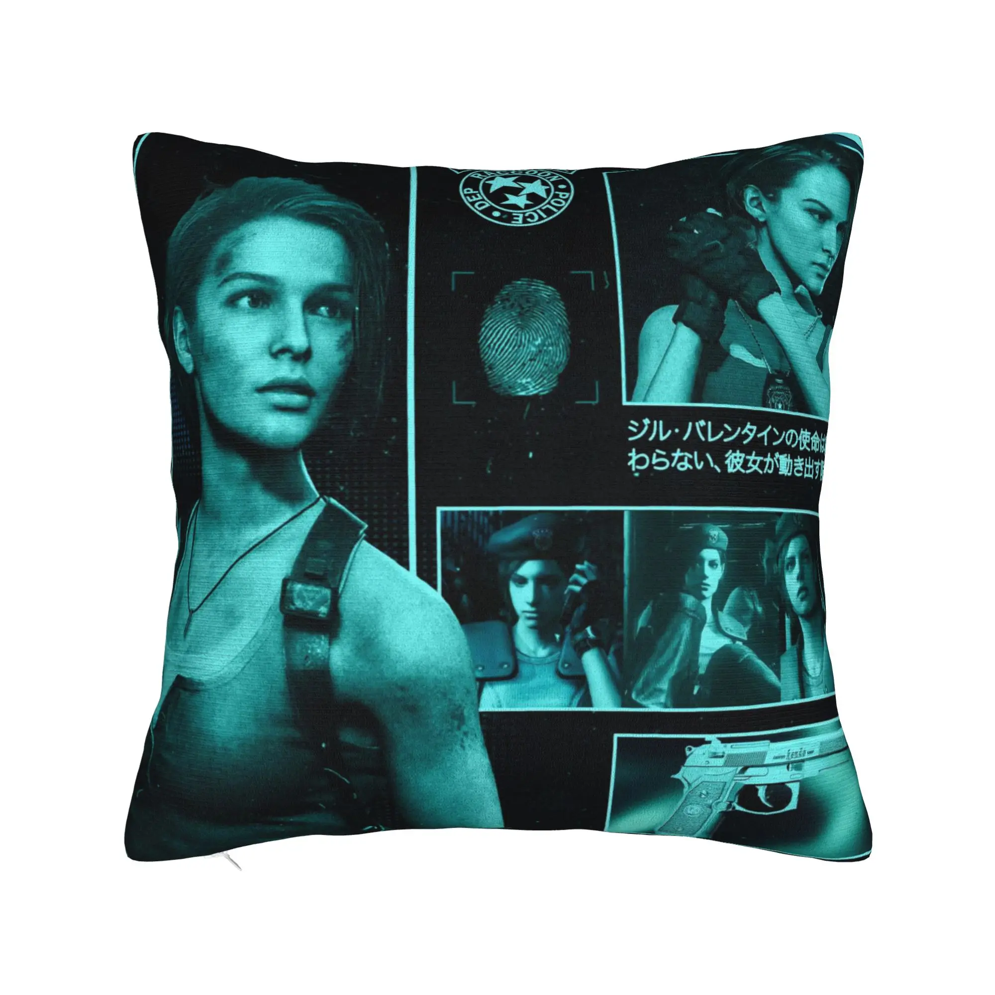 Jill Valentine Poster Pillow Cover  Retro Trendy Pillow Case For Living Room Sofa Custom Pillowcases Gift