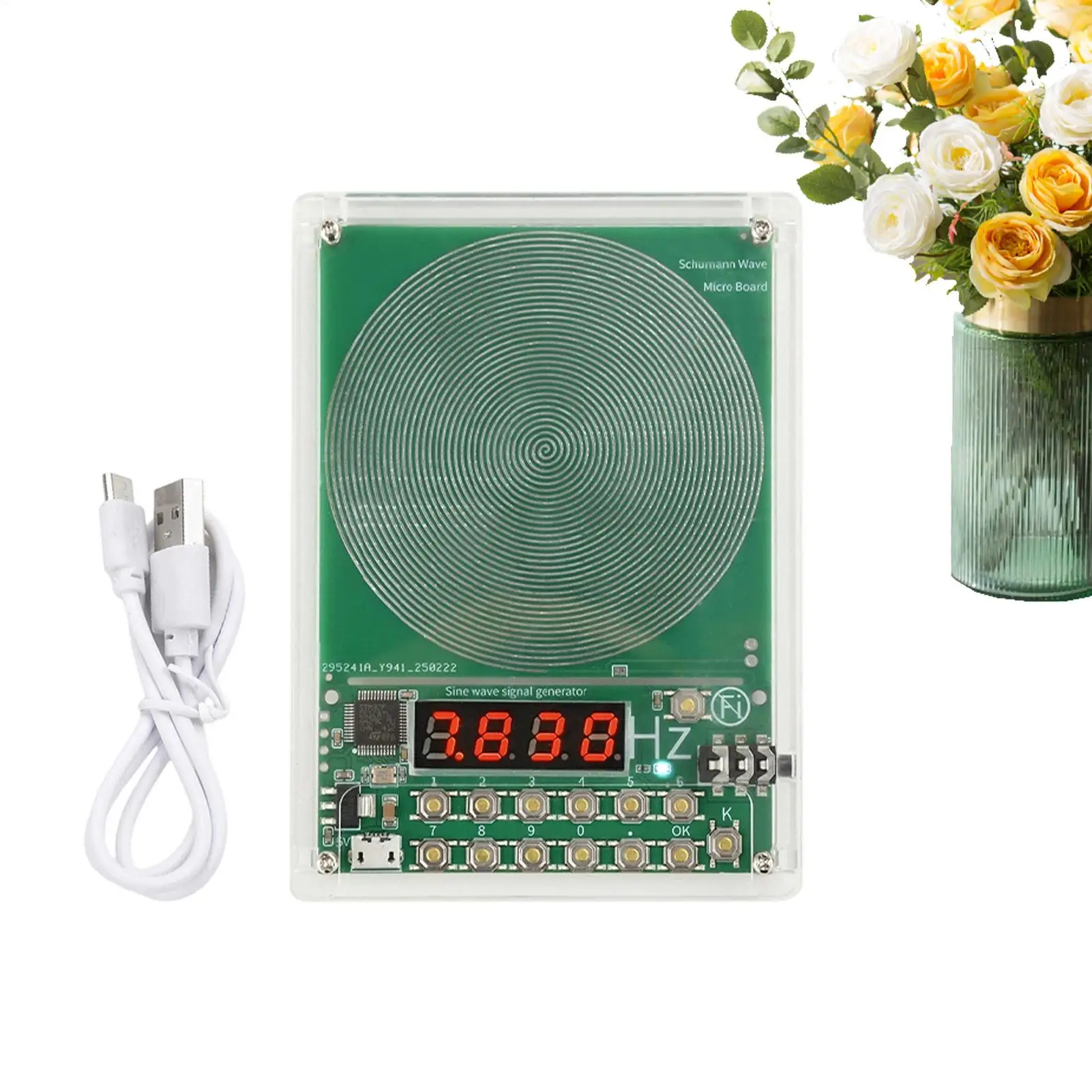 Frequency Generator 7.83hz USB Powered Sound Wave Resonance Device 0.1hz-100000hz Adjustable Calamity Frequency Generator
