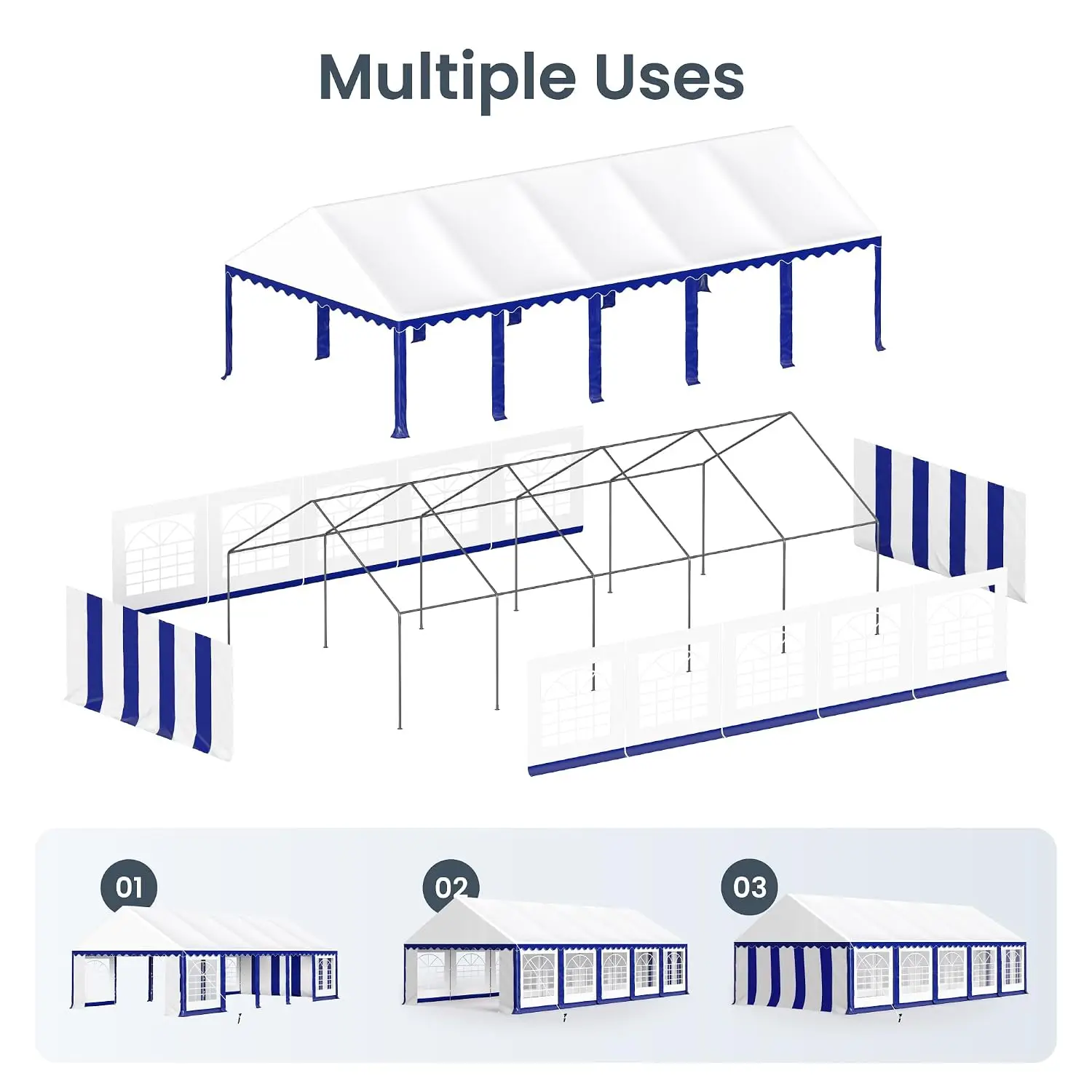 Tent for Party 16x32ft, Wedding Event Heavy Duty Parties Tents, Custom - view 6