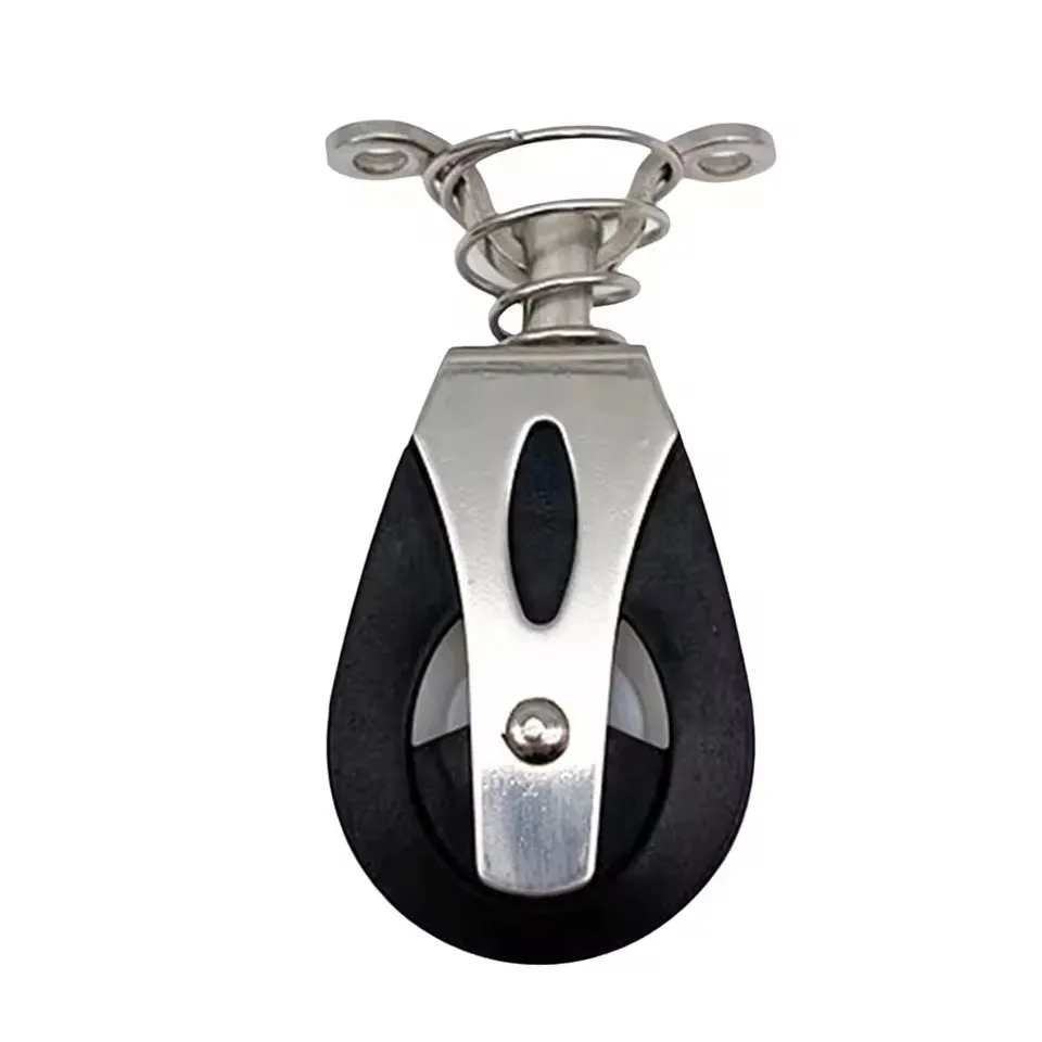 ABRU-2X Sheave Block Head, 316 Stainless Steel Nylon Pulley For Sailboat, Fitness Equipment, And Marine Sheets