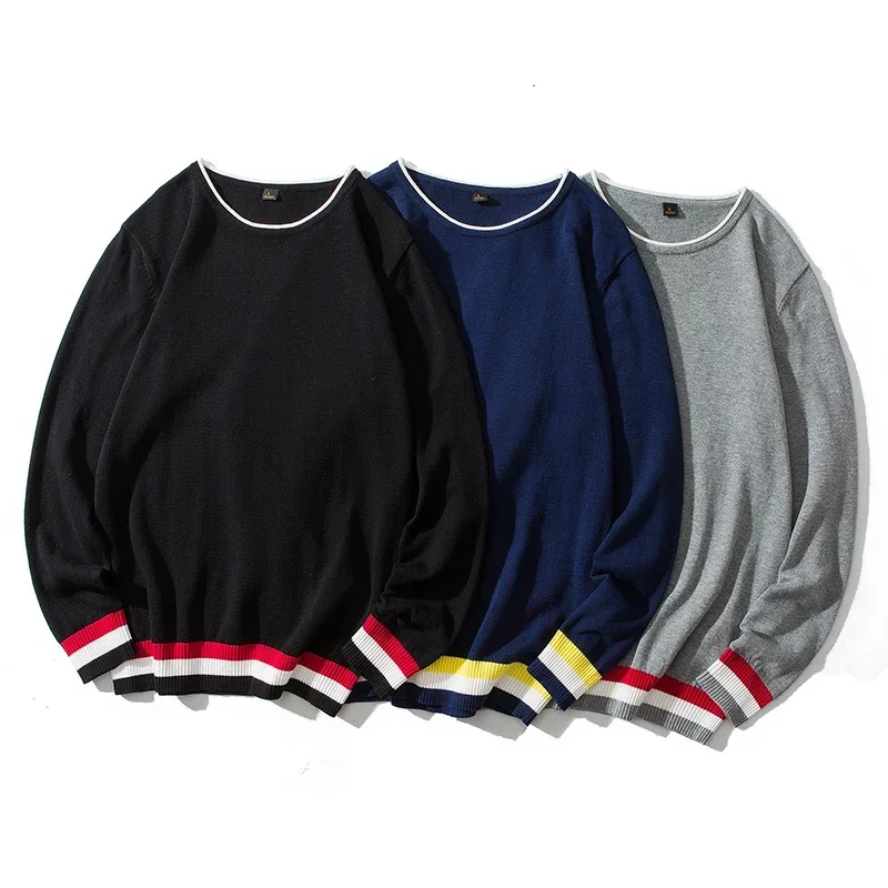 Fashion Sweater rajut pria, Pullover Blusas Korea lengan panjang pria, Sweatshirt Kintwear pria, pakaian Pullover atasan