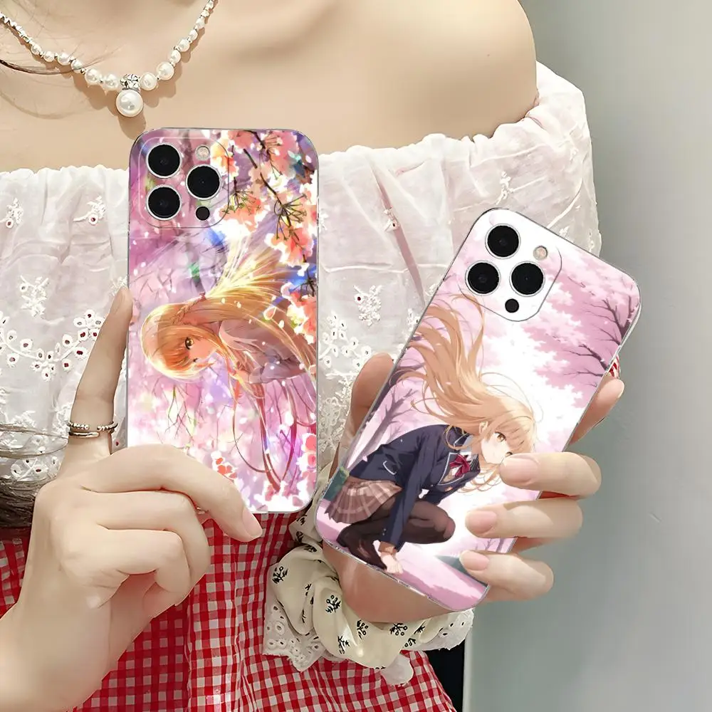 

Чехол для мобильного телефона Angel Mahiru Shina для iPhone 16, 15, 14, 13, 12, 11 X XR XS 8 6 Pro Max Plus, мини-прозрачный цветной защитный роскошный чехол