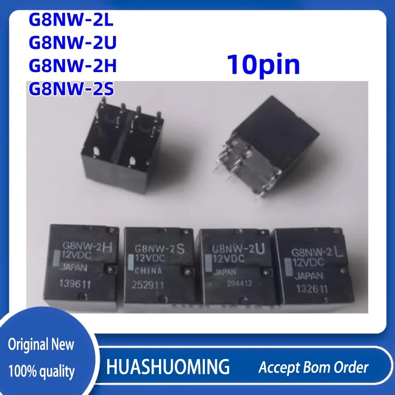 NIEUWE 10 STKS/LoT Originele binding G8NW-2S G8NW-2H G8NW-2L G8NW 2L G8NW-2U G8NW2S 10PIN 12VDC