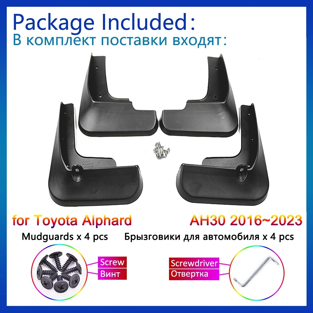 4x for Toyota Alphard AH30 30 2016 2017 2018 2019 2020 2021 2022 2023 Mud Flap Mudguards Fender Splash Car Accessories 2.5G Auto