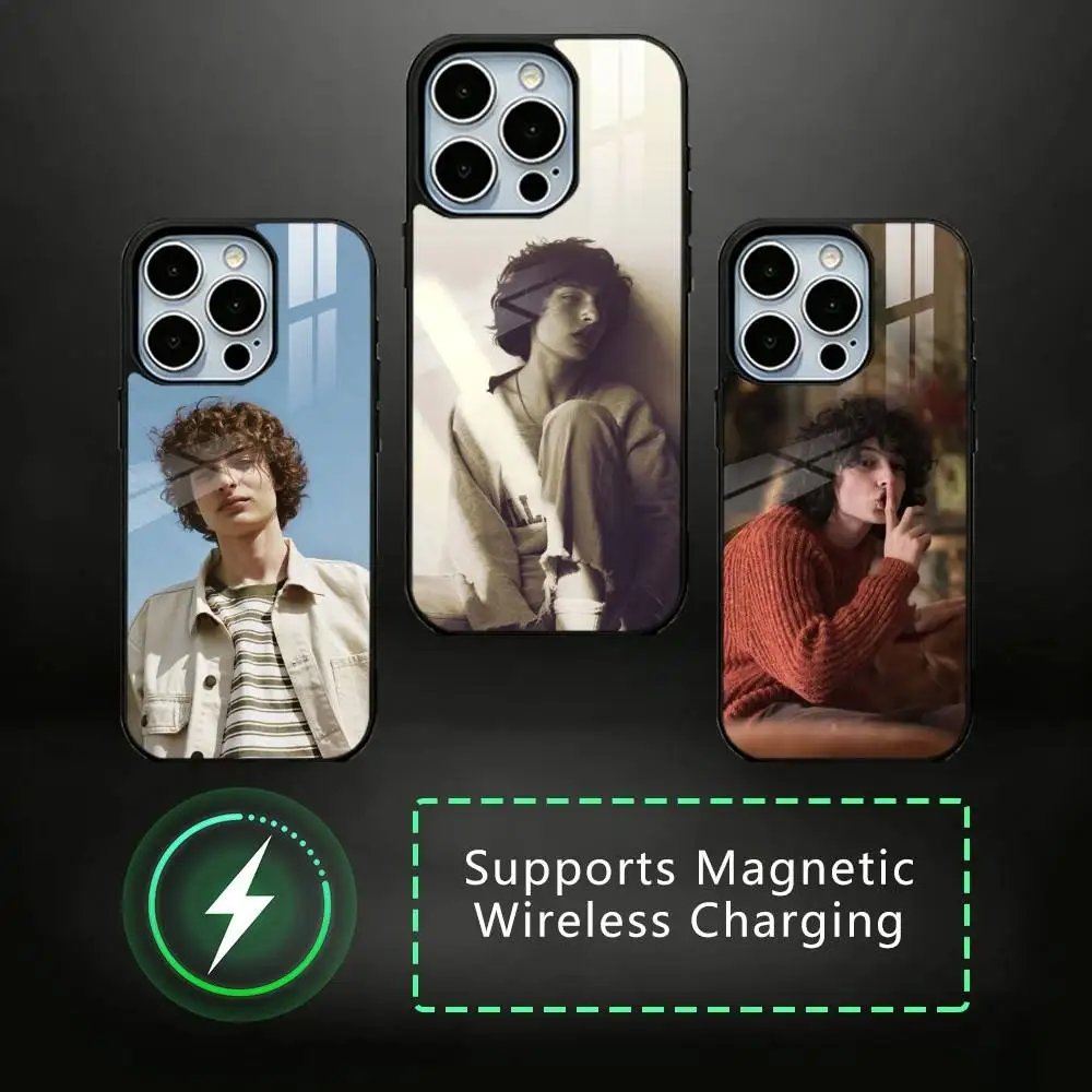 

F-Finn W-Wolfhard Actor Phone Case For iPhone17,16,15,14,13,12,11 Plus,Pro Compatible with magnetic wireless charging
