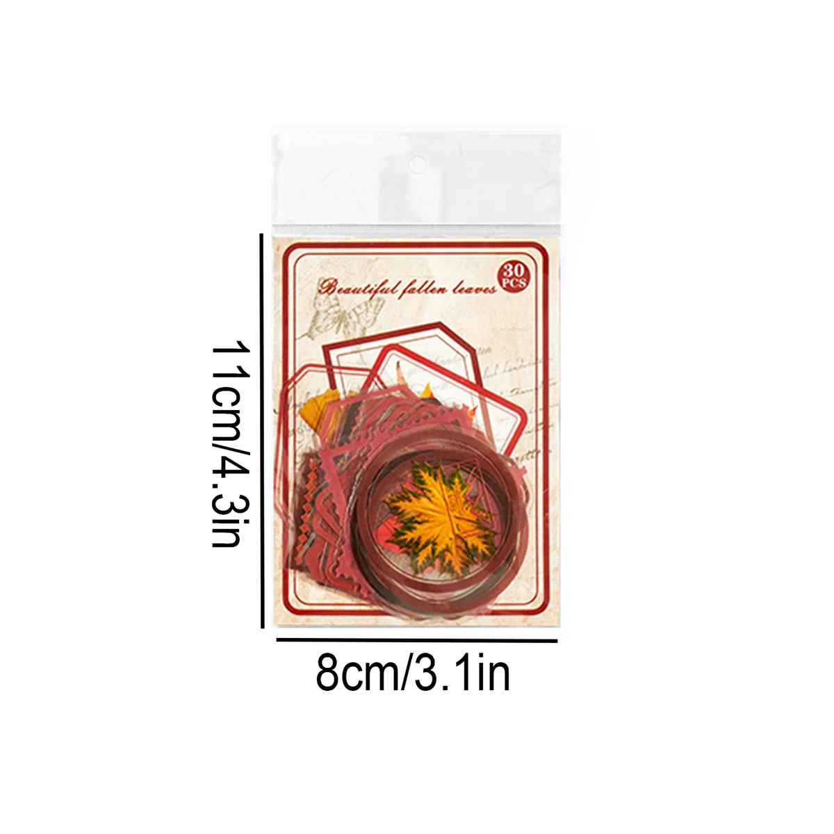 30 Sheets/Package Vintage Floral Plant Pattern Stickers Suit, DIY Scrapbook Photo Album Decoration, TransparePET Material