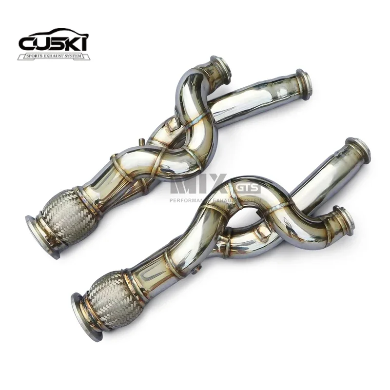 Stainless steel exhaust with improved exhaust performance Catless exhaust downpipe for Lamborghini LP700 6.5 T displacement