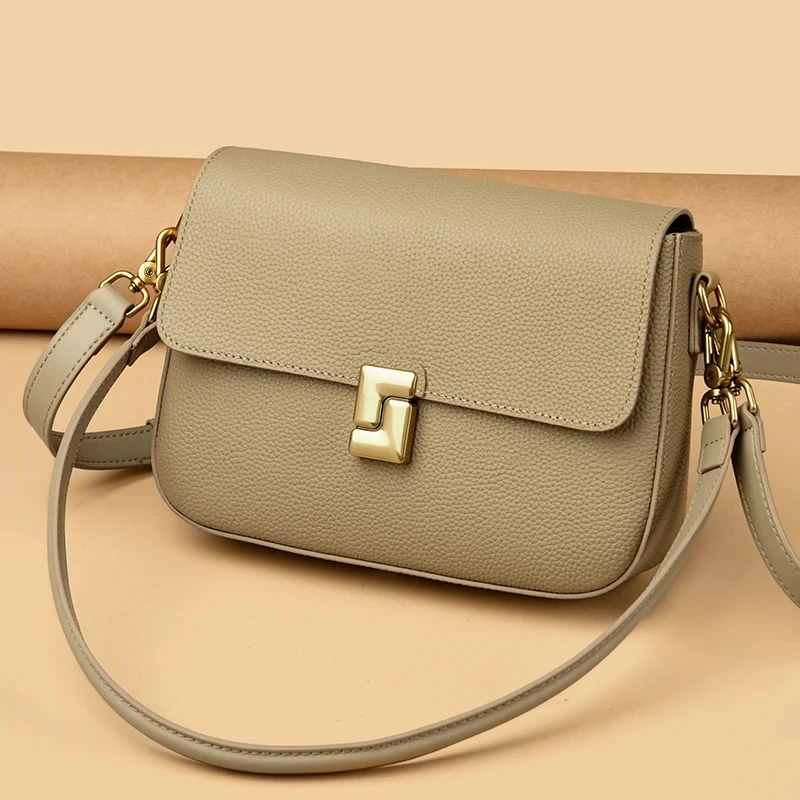 High Quality Genuine Leather Women's Shoulder Crossbody Bags Fashion Women Tote Bag Handbags Luxury Cowhide Ladies Messenger Sac