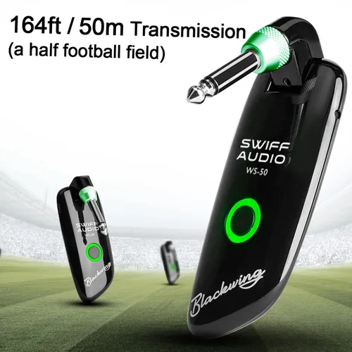 Imagen 2 del producto SWIFF WS-50 UHF Sistema inalámbrico de guitarra digital (transmisor + receptor) Alcance de transmisión de 50 M Batería recargable incorporada