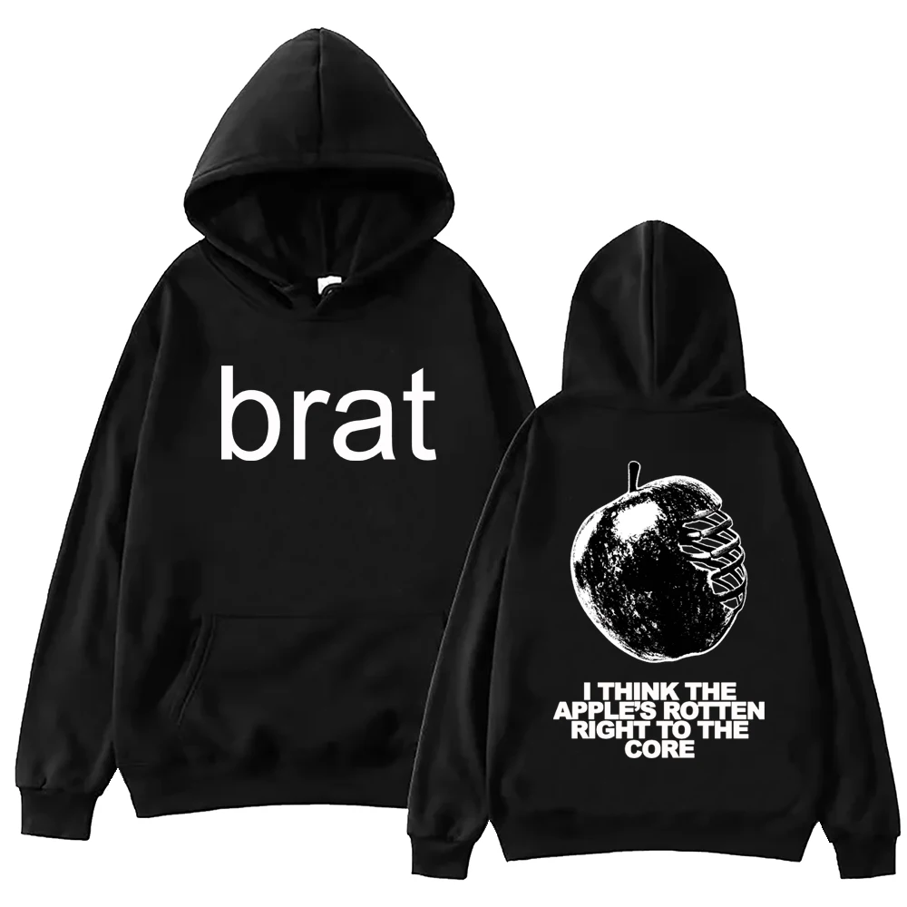 Charli XCX Brat Hoodie Harajuku Hip Hop Pullover Tops Fans Gift