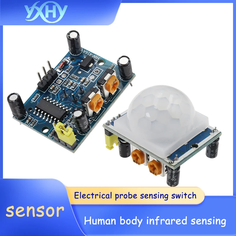1pcs HC-SR501 RD-624 Human Body Infrared Sensing Electronic Module Sensor Thermophotonic Probe Sensing Switch