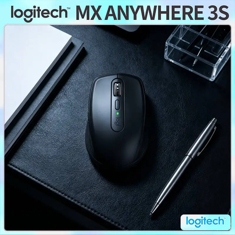 

High-Performance MX Anywhere 3S - 8000 DPI Darkfield, USB-C Quick Charge, Hyper-Scroll, Great for Multi-Device Vape Office