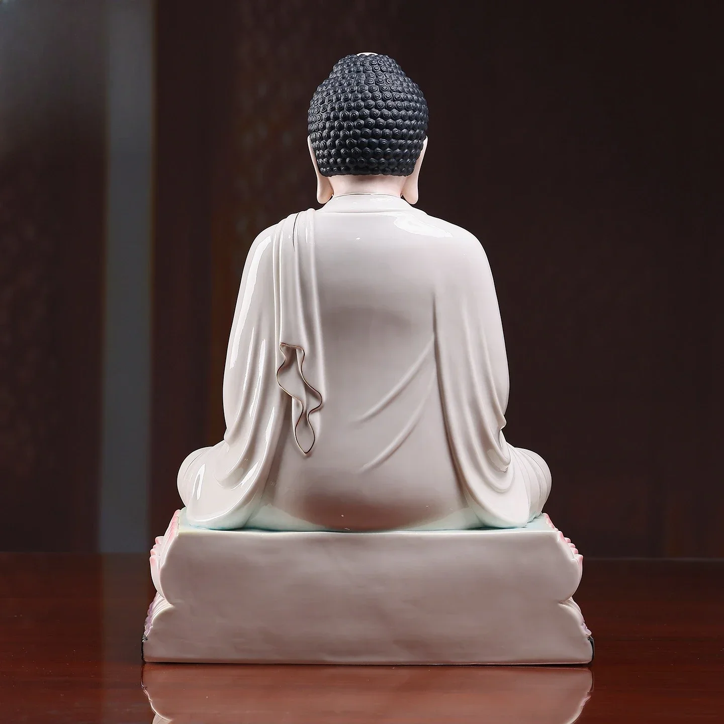 TQH-i7.7 Ceramics Sakyamuni Amitabha  Medicine Buddha Three Treasures Buddha Tathagata Buddha Home Offering