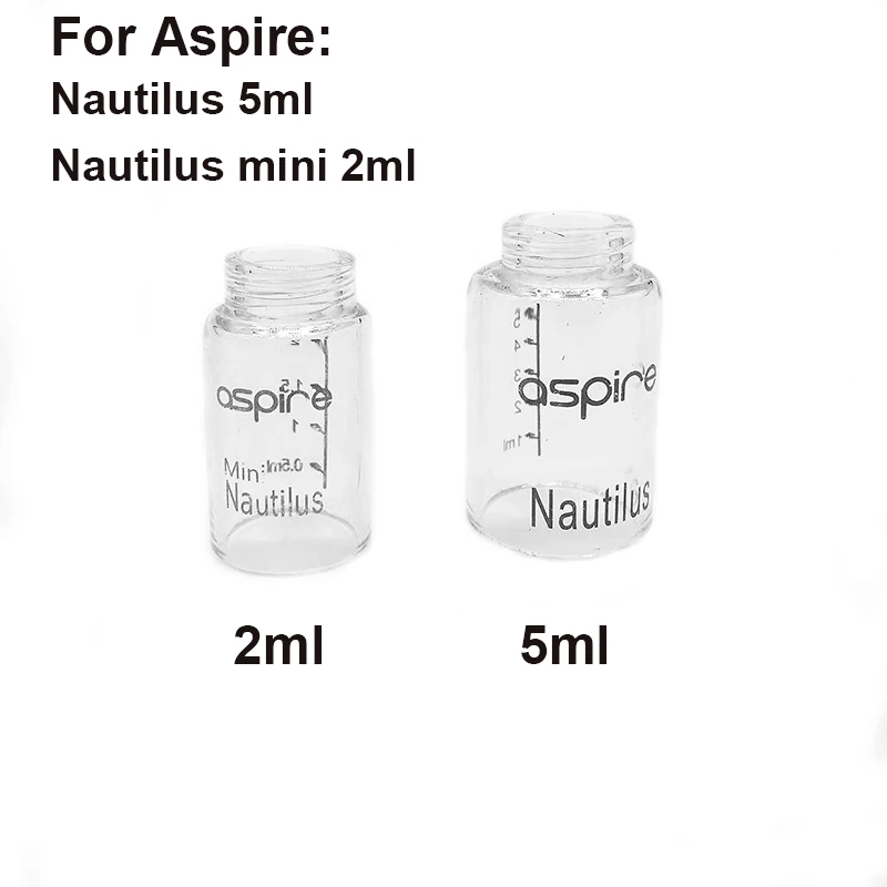 Replacement Glass for Aspire Nautilus 5ml Nautilus mini 2ml Glass Tank Cover and Nautilus mini Silicon O-Ring Sealing Set 5PCS