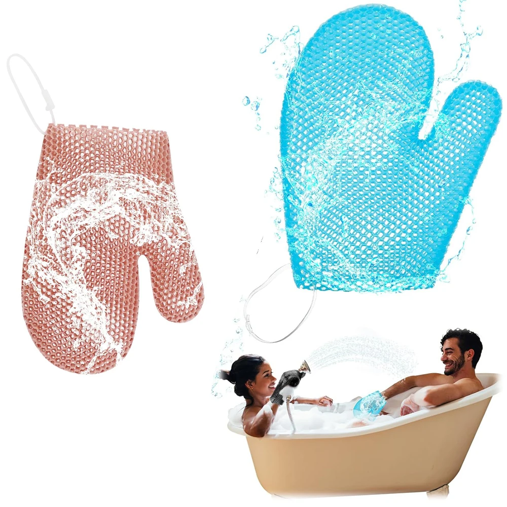 

Honeycomb TPU Exfoliating Shower Glove Face Body Scrubber Bath Shower Mitt for Cleaning Body Shower Face Skin Beauty Spa