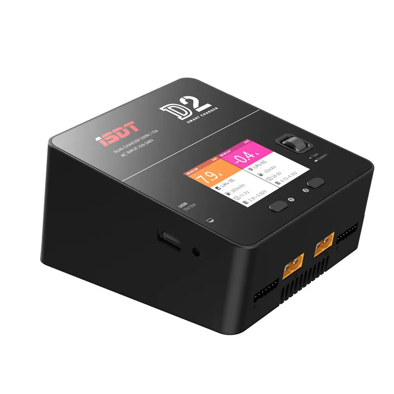 For ISDT D2 200W 12A AC dual channel LiPO LiHV life balance charger with US European Union plug