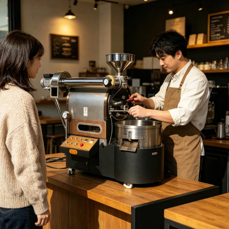 Customized 5/6/10/12kg Electric Drum Coffee Roaster Stainless Steel Cafe Household Commercial Coffee Bean Roasting Machine
