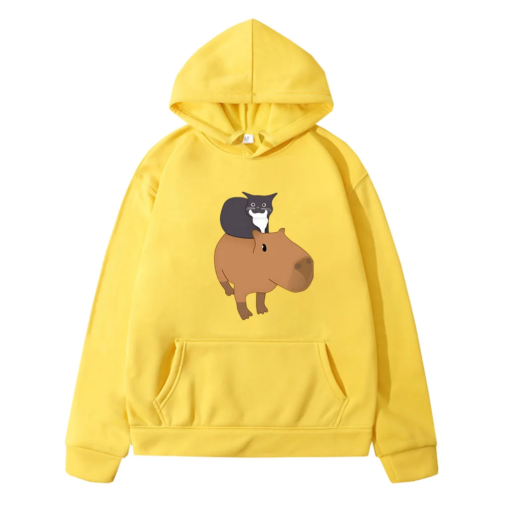 

Capybara Cartoon Hoodies Kawaii Long Sleeve Children Sweatshirts Sudaderas Autumn Winter Warm Fleece Pullovers Boys Girls Tops