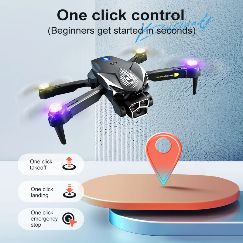 LU600 Quadcopter fotocamera ad alta definizione colorato incandescente Drone flusso ottico evitamento ostacoli stabile Fpv Quadcopter giocattolo regalo