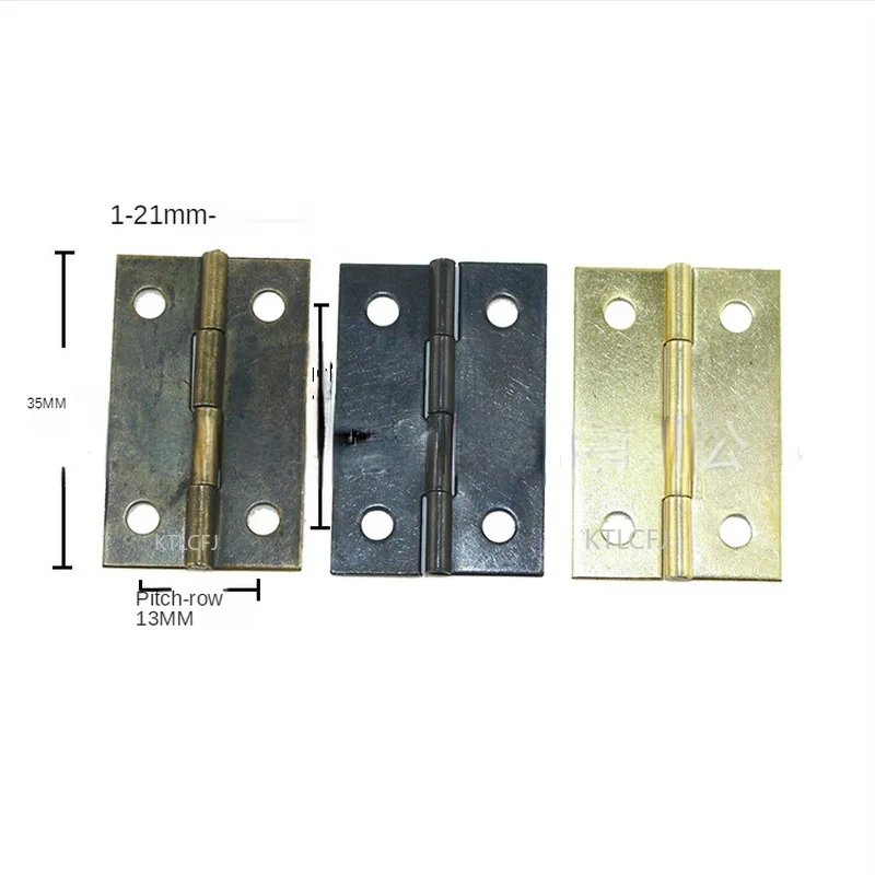 8Pcs  Flat Hinge Hinge Hinge Wooden Box Wine Box Hinge Three-Color Hinge 35 * 21mm Hinge