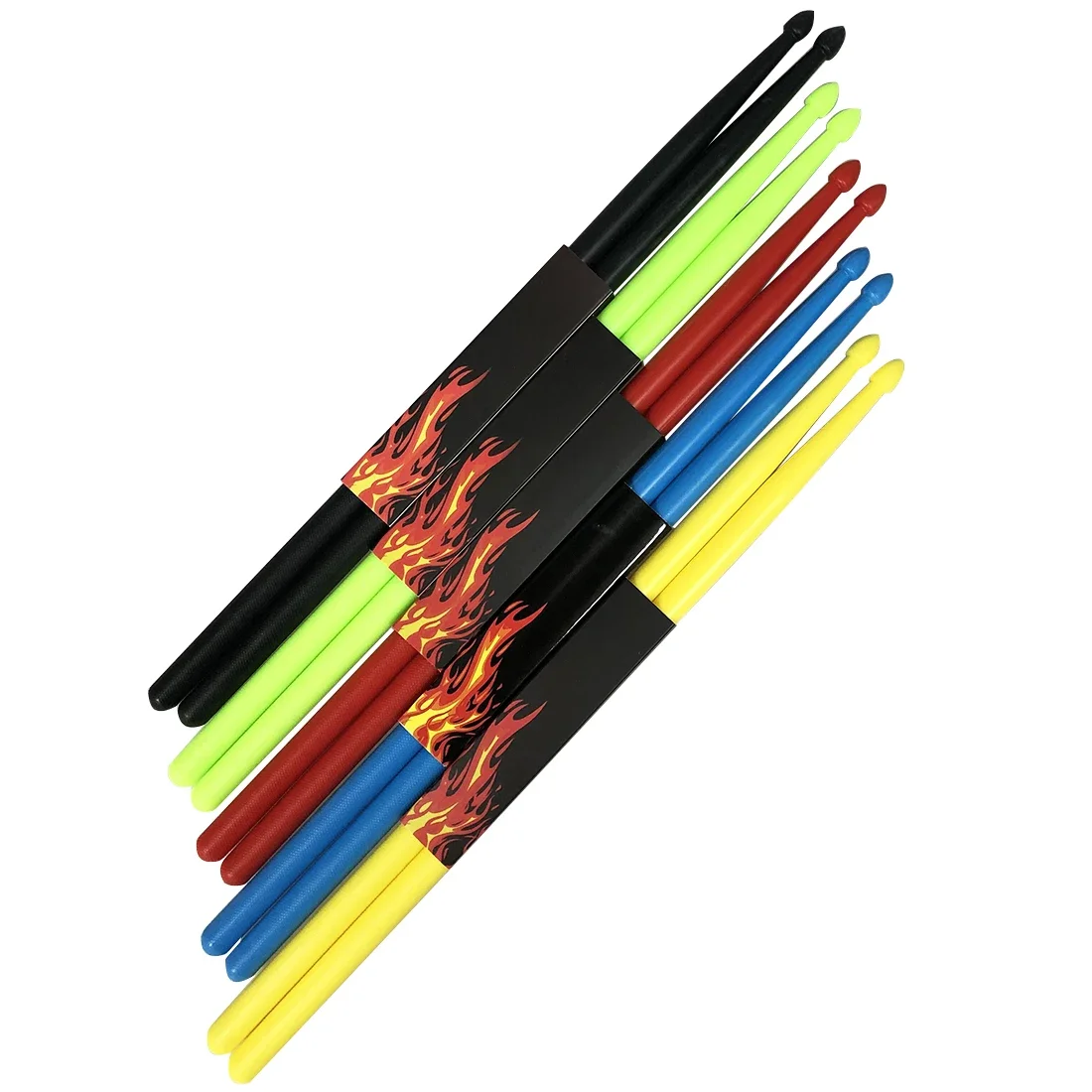 IRIN 1 Paar Drumsticks mit 5 A Nylonspitze – Bunte Jazz-Marsching-Drumsticks, ABS-Drumsticks, Percussion-Übungszubehör