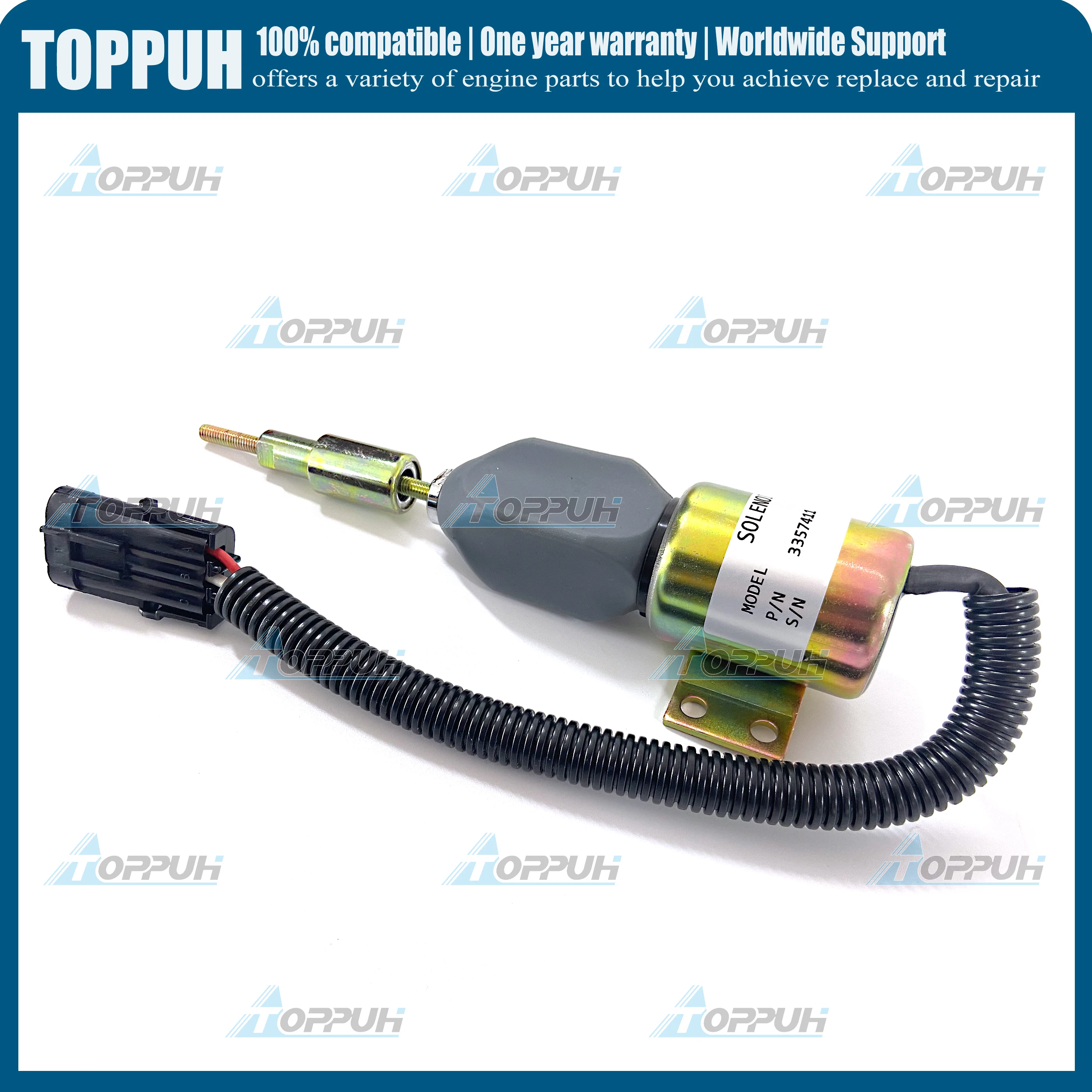 

12V Stop Solenoid For Cummins VW Ford 3357411 1751ES-12E6ULB1S5 907120120014 SA-3850-12,F1HZ-9N392-A