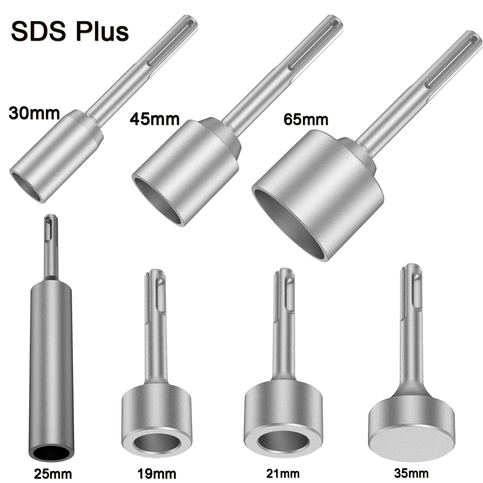 SDS Plus Ground Rod Driver for Rotary Hammer Drill Tools 19/21/25/35mm Hardened Steel  Earth Stake Hammer Drill Grounding Rod