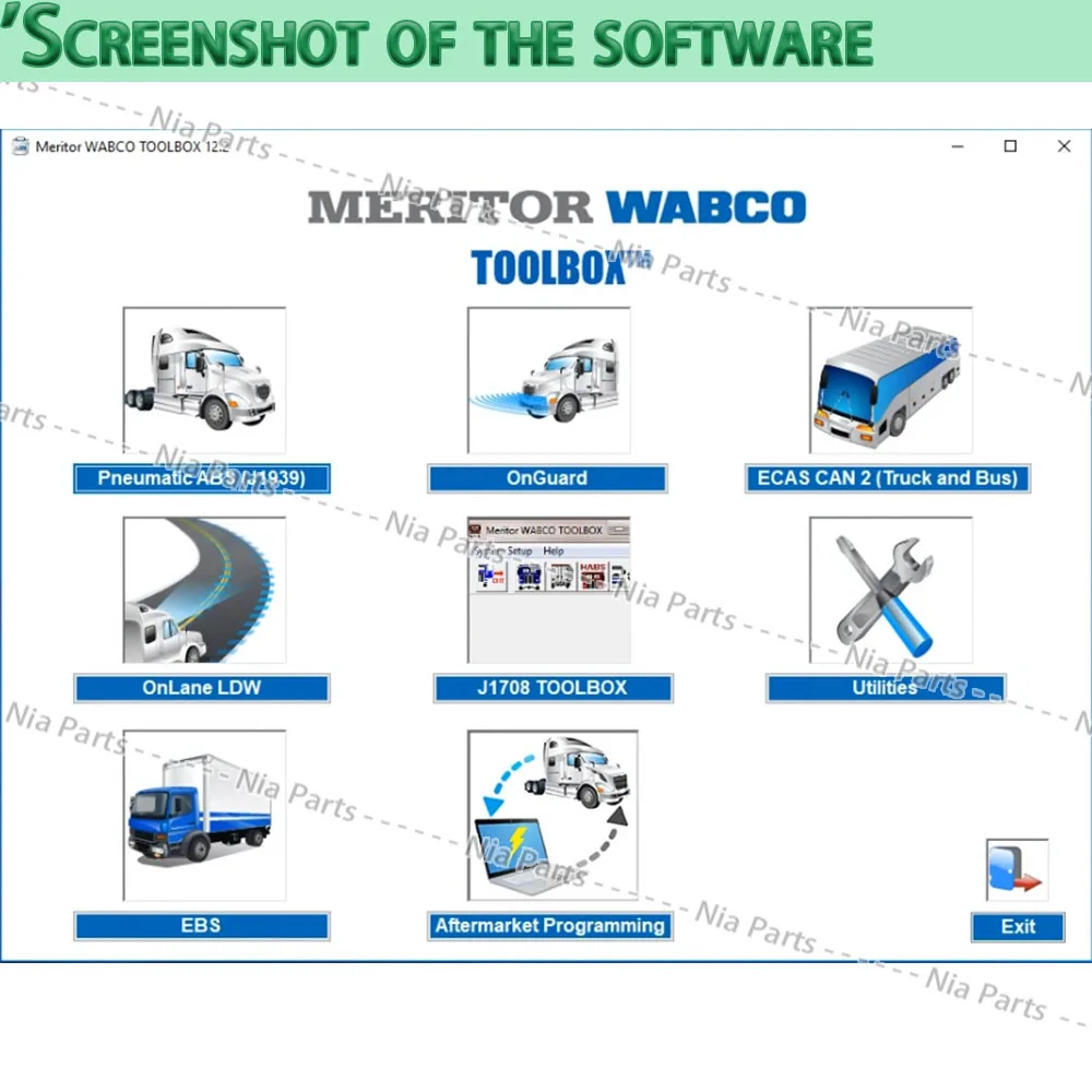 Diagnostic software Meritor wabco toolbox 12.2 automotive tools auto data base Car Repair scanner automotriz Vehicle Maintenance