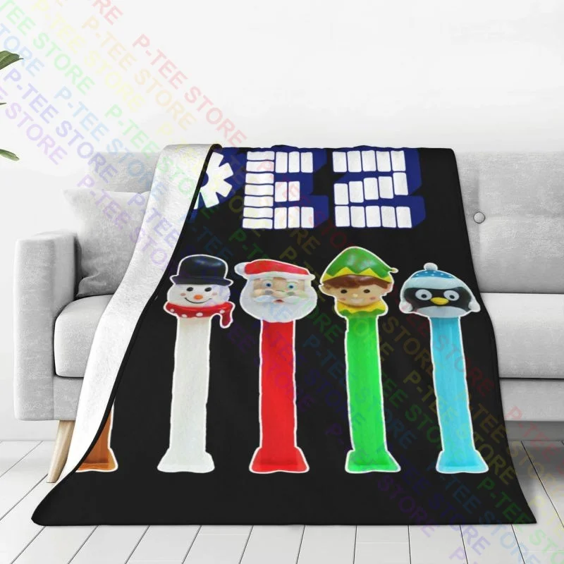 Pez Candies Christmas Pez Dispensers Blanket Soft For Bed Lightweight Bedding Throws For Sofa Bedroom