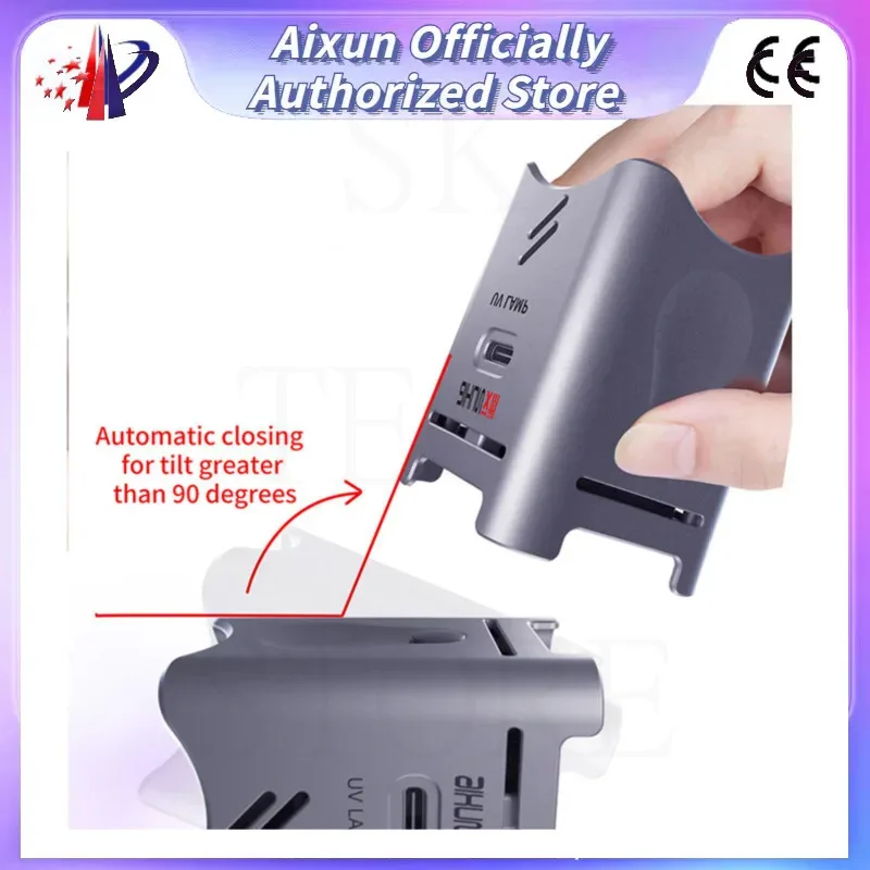 Newest AiXun Battery UV Mobile Repair Curing Lamp for Cell Phone BGA Motherboard Green Oil Curing Tool UV Curing Lamp