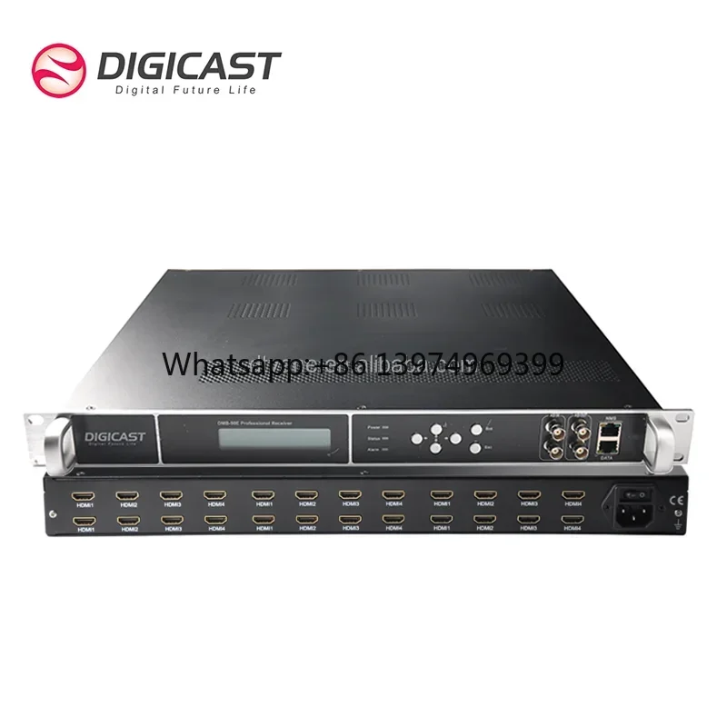 DMB-9581E HD 16 DVB-T ISDB-T Encoder Modulator CATV Broadcasting Equipment for Cable TV Digital Headend factory