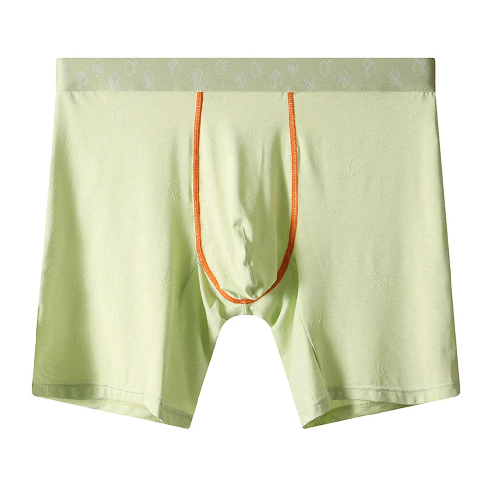 

Mens Modal Underwear Boxers Shorts Breathable Pouch Mid-rise Long Leg Underpant Teenage Breathable Underpants Young Underwear