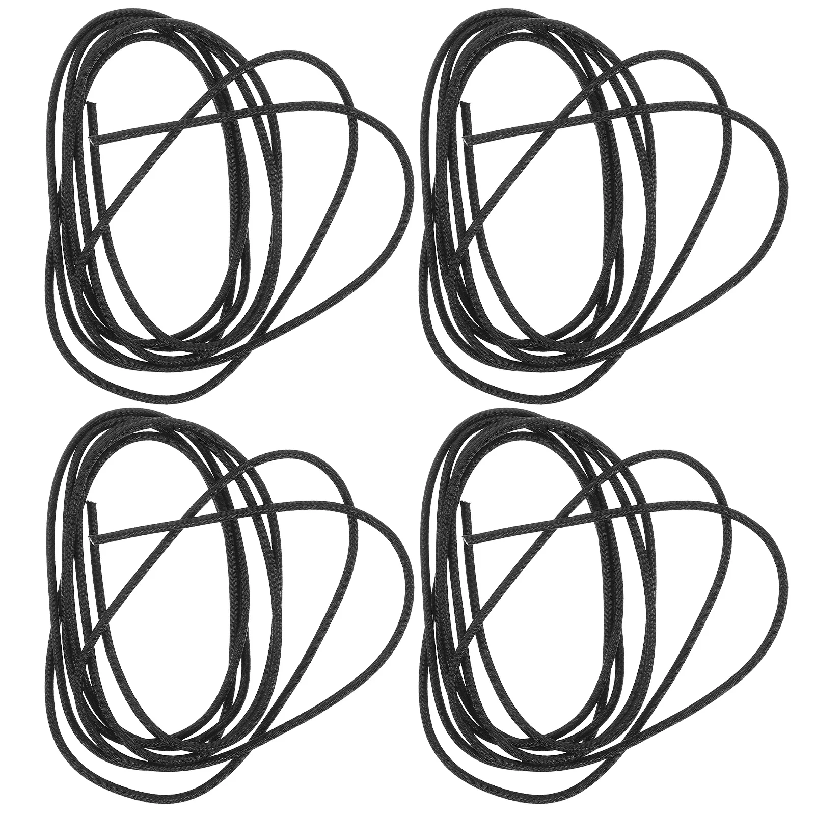 

4pcs Black Elastic Bands For A5 Notebooks Heavy Duty Nylon Rope Replacement Diy Hand Account Supplies Notebook Rope