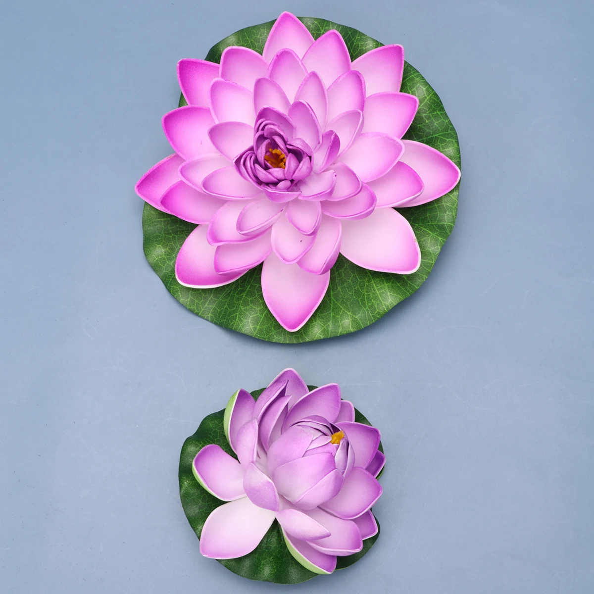

6pcs Artificial Lifelike Lotus Flowers Simulation Pond Plants For Indoor Outdoor Decoration Violet Floating Garden