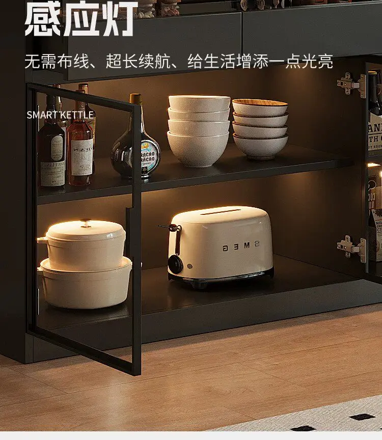 Modern Sideboard Cabinet With Glass Door Buffet Storage Cabinet With Drawers Kitchen Dining Living Room Furniture Coffee Bar
