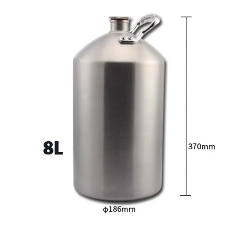 304 Stainless Steel Wine Jug, Sealed Storage Keg for Long Term Aging and Outdoor Use