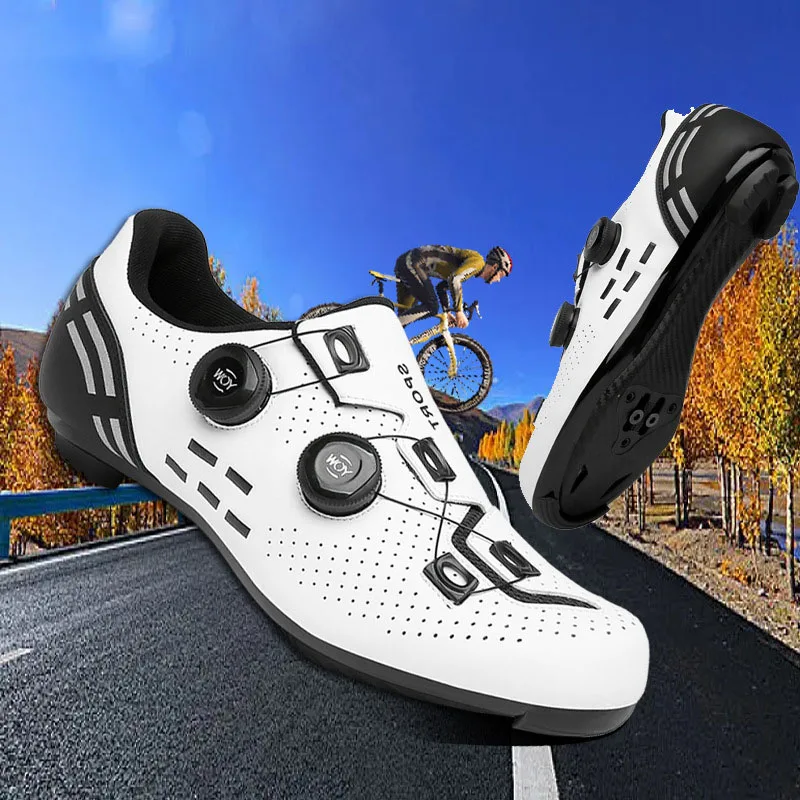 Men Road Cycling Shoes Mtb Shoes Woman Flat Mountain Bike Shoes Spd Non-Slip Spikes For Road Cycling Sneakers Off-Road Cycliing