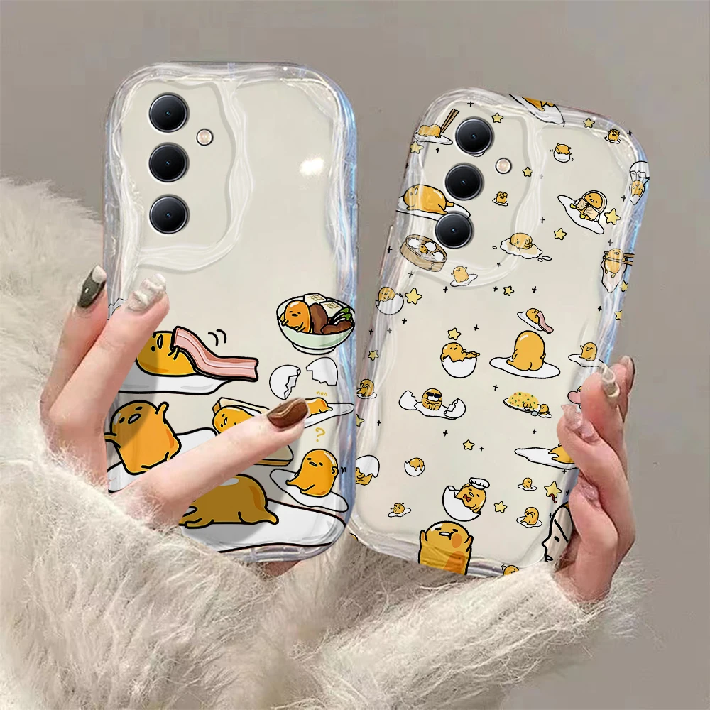 Cute Cartoon Gudetamas 3D Wave Phone Case For Samsung Galaxy S24 S22 S23 S21 S20 FE Plus Ultra 4G 5G Soft Silicone Back Cover